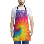 Colorful Spiral Tie Dye Print Apron