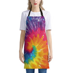 Colorful Spiral Tie Dye Print Apron