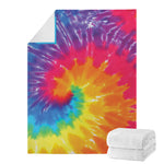 Colorful Spiral Tie Dye Print Blanket