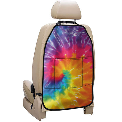 Colorful Spiral Tie Dye Print Car Seat Organizers