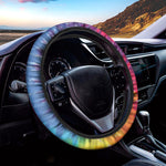 Colorful Spiral Tie Dye Print Car Steering Wheel Cover