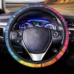 Colorful Spiral Tie Dye Print Car Steering Wheel Cover