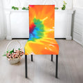 Colorful Spiral Tie Dye Print Dining Chair Slipcover