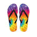 Colorful Spiral Tie Dye Print Flip Flops