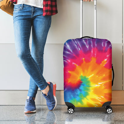 Colorful Spiral Tie Dye Print Luggage Cover