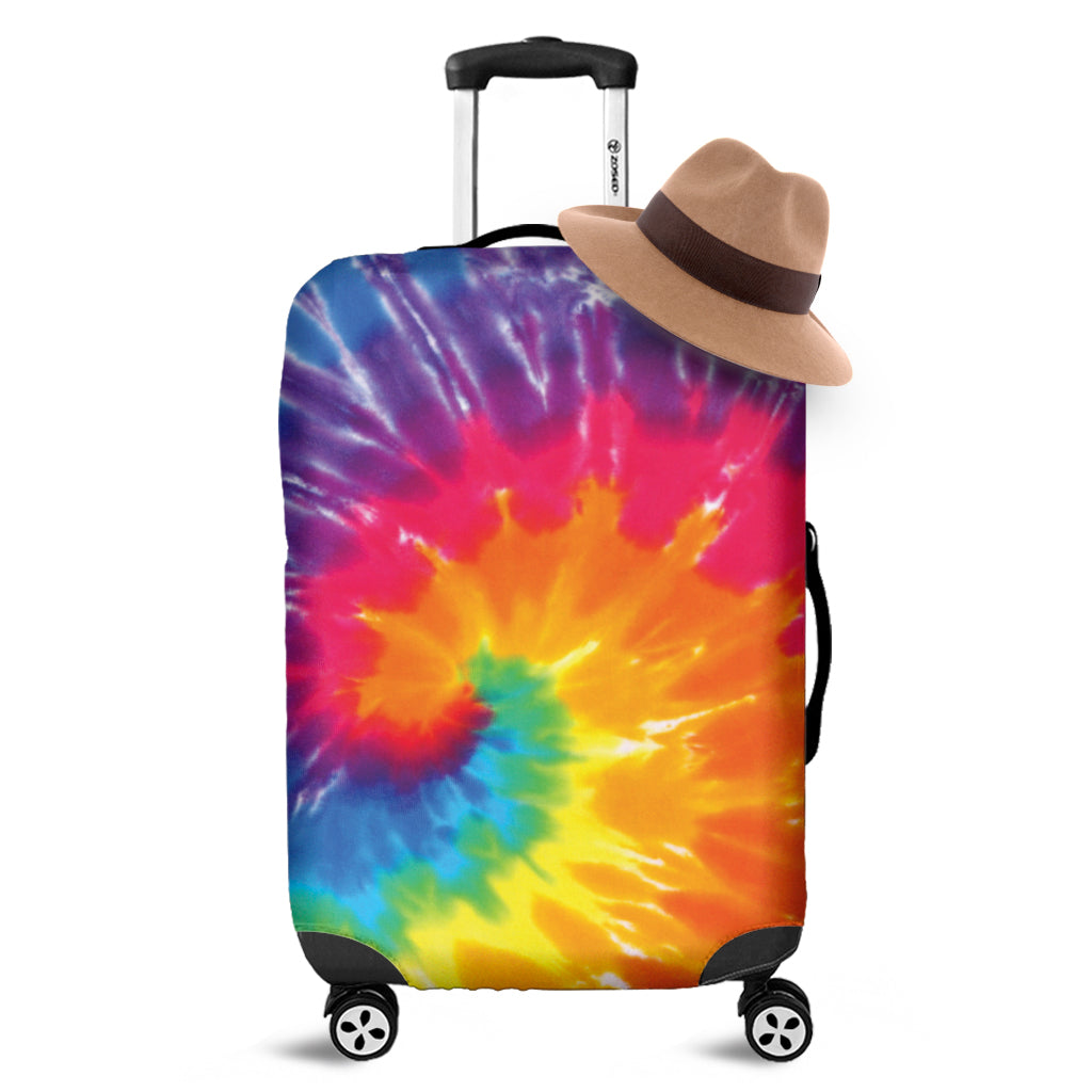 Colorful Spiral Tie Dye Print Luggage Cover