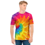 Colorful Spiral Tie Dye Print Men's T-Shirt