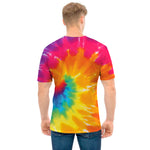Colorful Spiral Tie Dye Print Men's T-Shirt