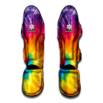 Colorful Spiral Tie Dye Print Muay Thai Shin Guard