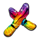 Colorful Spiral Tie Dye Print Muay Thai Shin Guard