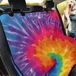 Colorful Spiral Tie Dye Print Pet Car Back Seat Cover