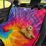 Colorful Spiral Tie Dye Print Pet Car Back Seat Cover