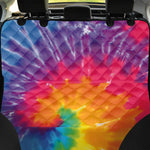 Colorful Spiral Tie Dye Print Pet Car Back Seat Cover