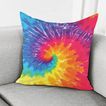 Colorful Spiral Tie Dye Print Pillow Cover