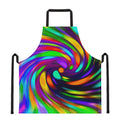 Colorful Spiral Trippy Print Apron