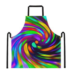 Colorful Spiral Trippy Print Apron