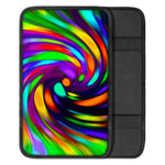 Colorful Spiral Trippy Print Car Center Console Cover