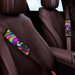 Colorful Spiral Trippy Print Car Seat Belt Covers