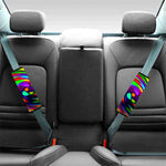 Colorful Spiral Trippy Print Car Seat Belt Covers