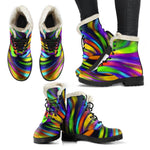 Colorful Spiral Trippy Print Comfy Boots GearFrost