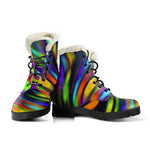 Colorful Spiral Trippy Print Comfy Boots GearFrost