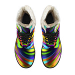 Colorful Spiral Trippy Print Comfy Boots GearFrost