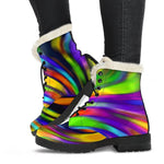 Colorful Spiral Trippy Print Comfy Boots GearFrost