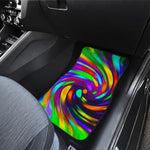 Colorful Spiral Trippy Print Front Car Floor Mats