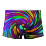 Colorful Spiral Trippy Print Men's Boxer Briefs