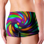 Colorful Spiral Trippy Print Men's Boxer Briefs