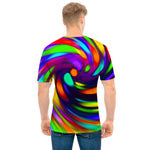 Colorful Spiral Trippy Print Men's T-Shirt
