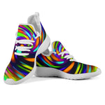 Colorful Spiral Trippy Print Mesh Knit Shoes GearFrost