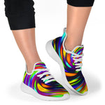 Colorful Spiral Trippy Print Mesh Knit Shoes GearFrost