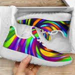 Colorful Spiral Trippy Print Mesh Knit Shoes GearFrost