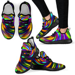Colorful Spiral Trippy Print Mesh Knit Shoes GearFrost