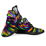 Colorful Spiral Trippy Print Mesh Knit Shoes GearFrost