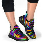 Colorful Spiral Trippy Print Mesh Knit Shoes GearFrost