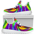 Colorful Spiral Trippy Print Mesh Knit Shoes GearFrost