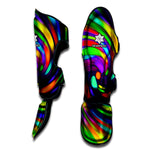 Colorful Spiral Trippy Print Muay Thai Shin Guard