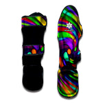 Colorful Spiral Trippy Print Muay Thai Shin Guard