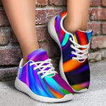 Colorful Spiral Trippy Print Sport Shoes GearFrost
