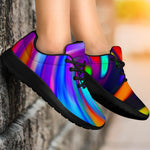 Colorful Spiral Trippy Print Sport Shoes GearFrost