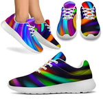 Colorful Spiral Trippy Print Sport Shoes GearFrost