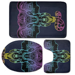 Colorful Spiritual Elephant Print 3 Piece Bath Mat Set