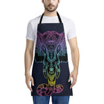 Colorful Spiritual Elephant Print Apron