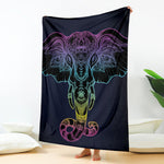 Colorful Spiritual Elephant Print Blanket