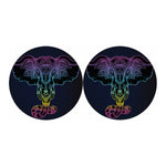 Colorful Spiritual Elephant Print Car Coasters