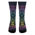 Colorful Spiritual Elephant Print Crew Socks
