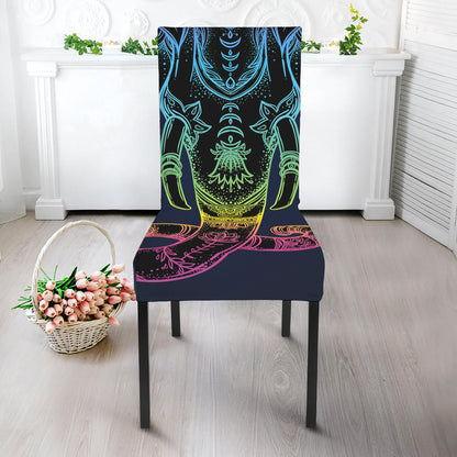 Colorful Spiritual Elephant Print Dining Chair Slipcover