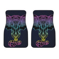 Colorful Spiritual Elephant Print Front Car Floor Mats